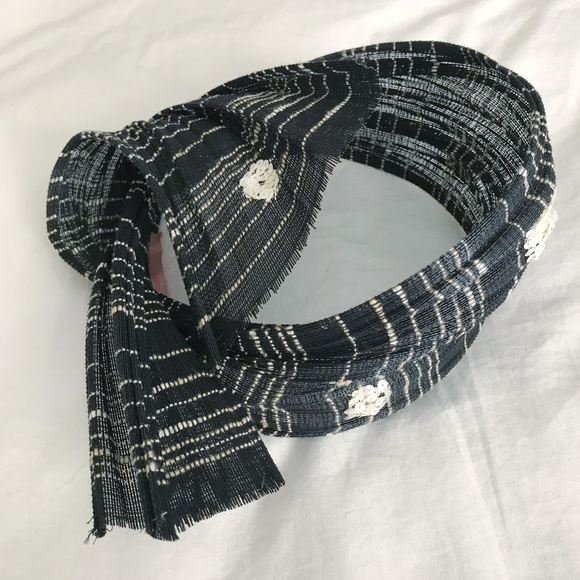 Vintage Fascinator Hat Cap Sinamay Sequin Celine Robert France Black - Picture 6 of 11